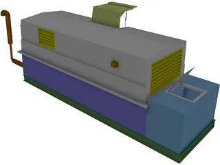 Sub-Grade Pump House 3D Model preview