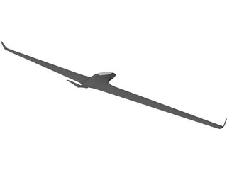 Flying Wing Glider 3D Model preview