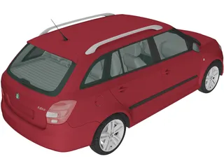 Skoda Fabia Combi (2011) 3D Model preview