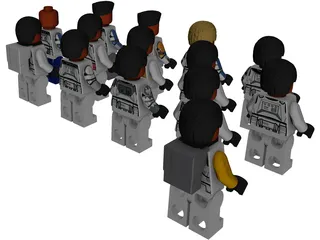 Lego Clone Troopers Mini Figures (2020) 3D Model preview