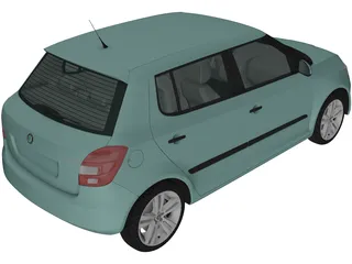 Skoda Fabia (2011) 3D Model preview