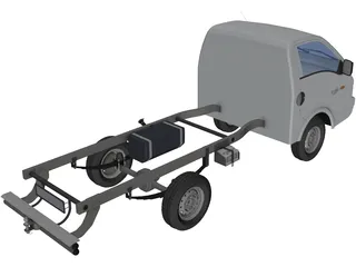 Hyundai H100 Porter Chassis 3D Model preview