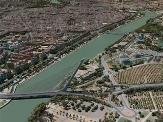 Seville City, Spain (2020) 3D Model preview