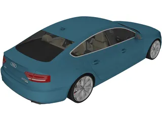Audi A5 Sportback (2009) 3D Model preview