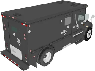 International Durastar Armored Cash Truck (2002) 3D Model preview