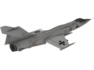 Lockheed F-104G Starfighter 3D Model preview