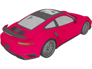 Porsche 911 Turbo S (2016) 3D Model preview
