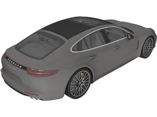 Porsche Panamera Turbo (2018) 3D Model preview