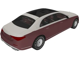 Mercedes-Maybach S 680 (2021) 3D Model preview