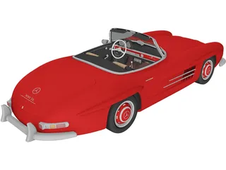 Mercedes-Benz 300SL (1957) 3D Model preview