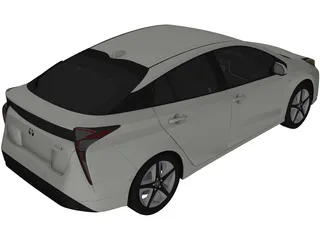 Toyota Prius (2017) 3D Model preview