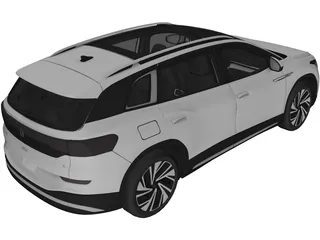 Volkswagen ID.6 X (2022) 3D Model preview