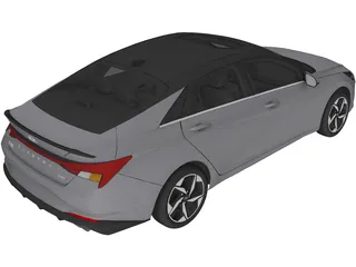 Hyundai Elantra (2021) 3D Model preview