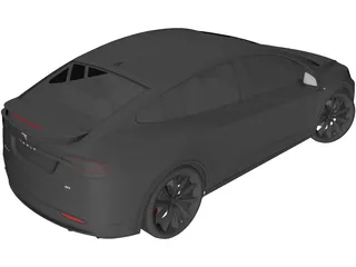Tesla Model X (2016) 3D Model preview