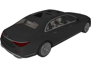 Mercedes-Maybach S-Class Sedan (2021) 3D Model preview