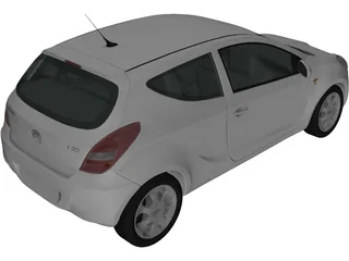 Hyundai i20 (2010) 3D Model preview