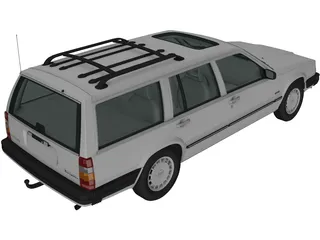 Volvo 740 GL (1985) 3D Model preview