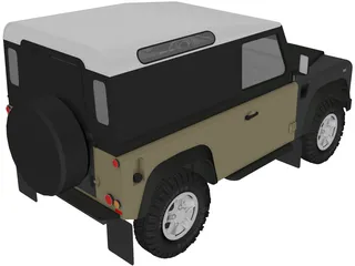 Land Rover Defender 90 3D Model preview