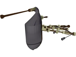 Bagpipes 3D Model preview