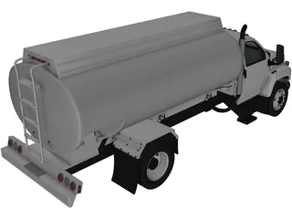 GMC Topkick C8500 Regular Cab Tanker Truck (2004) 3D Model preview