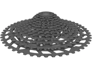 PG1210 12-speed Cassette 3D Model preview
