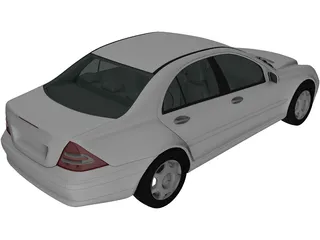 Mercedes-Benz C-class Sedan (2005) 3D Model preview