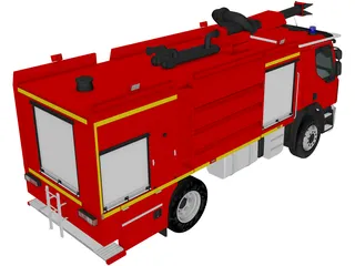 Renault Lander Fire Truck 3D Model preview