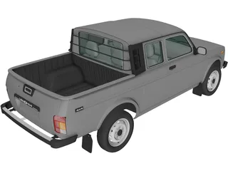Lada Niva 4x4 2329 Pickup 3D Model preview