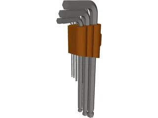 Allen Key Set 3D Model preview