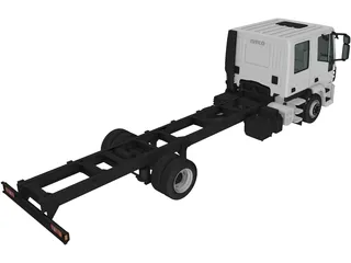 Iveco EuroCargo Double Cab Chassis Truck (2008) 3D Model preview