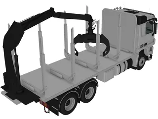 Sisu Polar Logging Truck (2010) 3D Model preview
