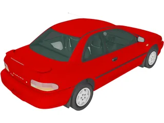 Subaru Impreza Coupe (1995) 3D Model preview