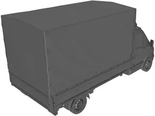 Renault Master Pickup (1997) 3D Model preview