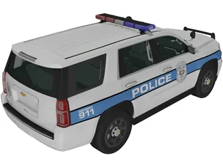 Chevrolet Tahoe Police (2016) 3D Model preview