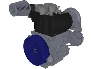 Deutz F2L511 Engine 3D Model preview