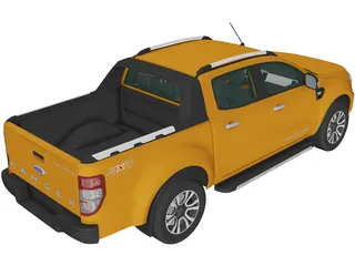 Ford Ranger DoubleCab (2016) 3D Model preview