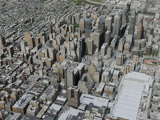Philadelphia City, 7x7km, USA (2020) 3D Model preview