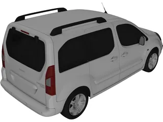 Peugeot Partner Tepee (2018) 3D Model preview