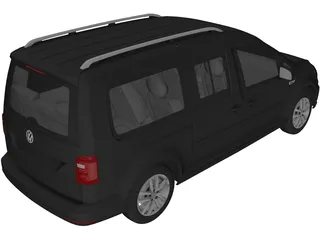 Volkswagen Caddy (2016) 3D Model preview