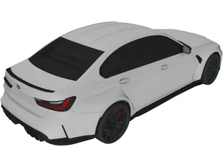 BMW M3 Competition (2021) 3D Model preview