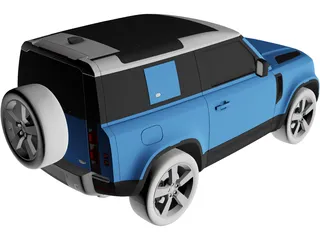 Land Rover Defender 90 (2020) 3D Model preview