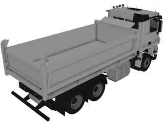 Mercedes-Benz Actros Tipper 3-axle (2011) 3D Model preview