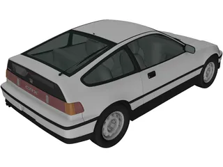 Honda CRX (1988) 3D Model preview