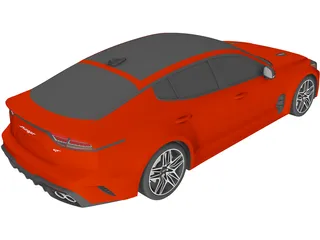Kia Stinger GT FL (2022) 3D Model preview