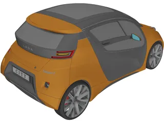 VAZ Lada City Compact 3D Model preview