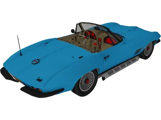 Chevrolet Corvette (1967) 3D Model preview