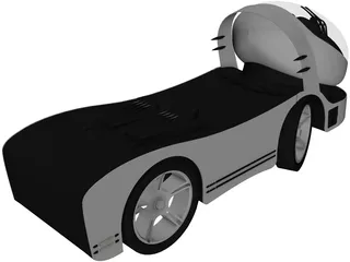 Futuristic Truck 3D Model preview