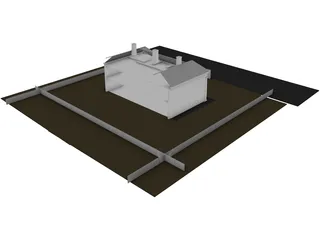 English Villa 3D Model preview