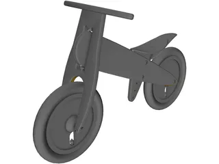 Wooden Bicycle 3D Model preview