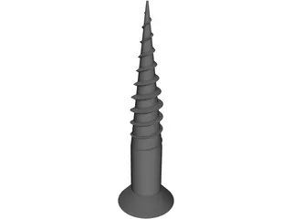 Wood Screw 3D Model preview